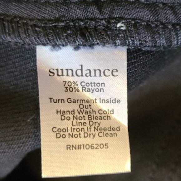 NEW NWT! SUNDANCE BRONTE MIDI COATED JEAN SKIRT HIGH FRONT SLIT STRETCH BLACK 27 - Picture 8 of 8